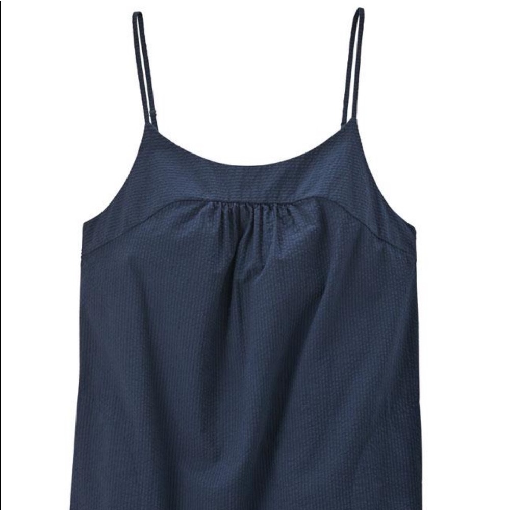 BLUE Patagonia Women’s Organic Cotton Seersucker Dress - Willow : Stone Blue